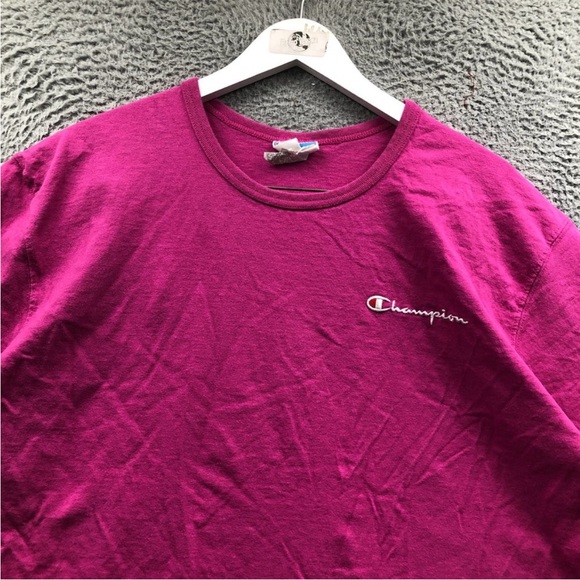 Champion T-Shirt Men's XXXL Short Sleeve Crew Neck Embroidered Logo Pink - Picture 2 of 8